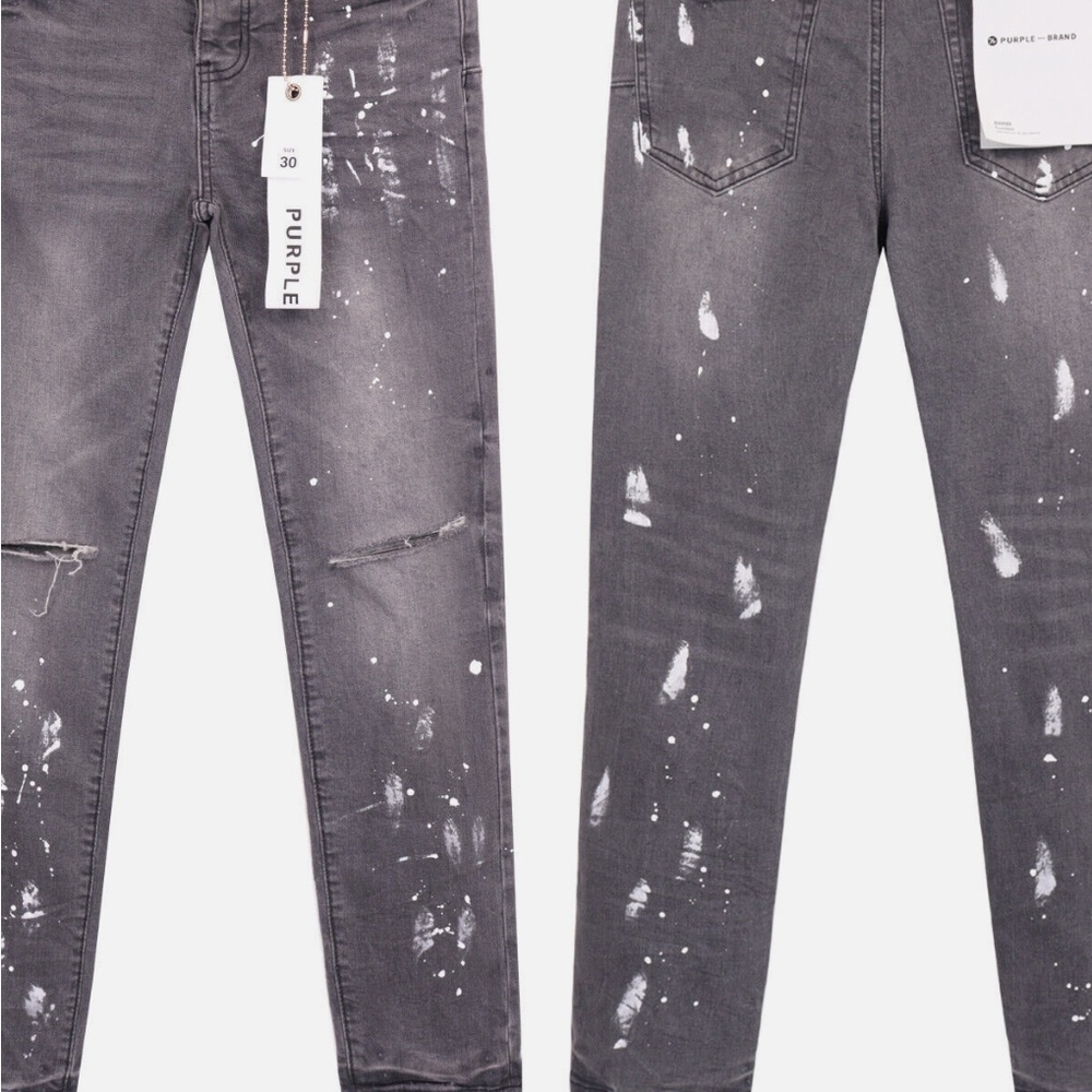 PURPLE BRAND Gray Distressed Jeans (30)